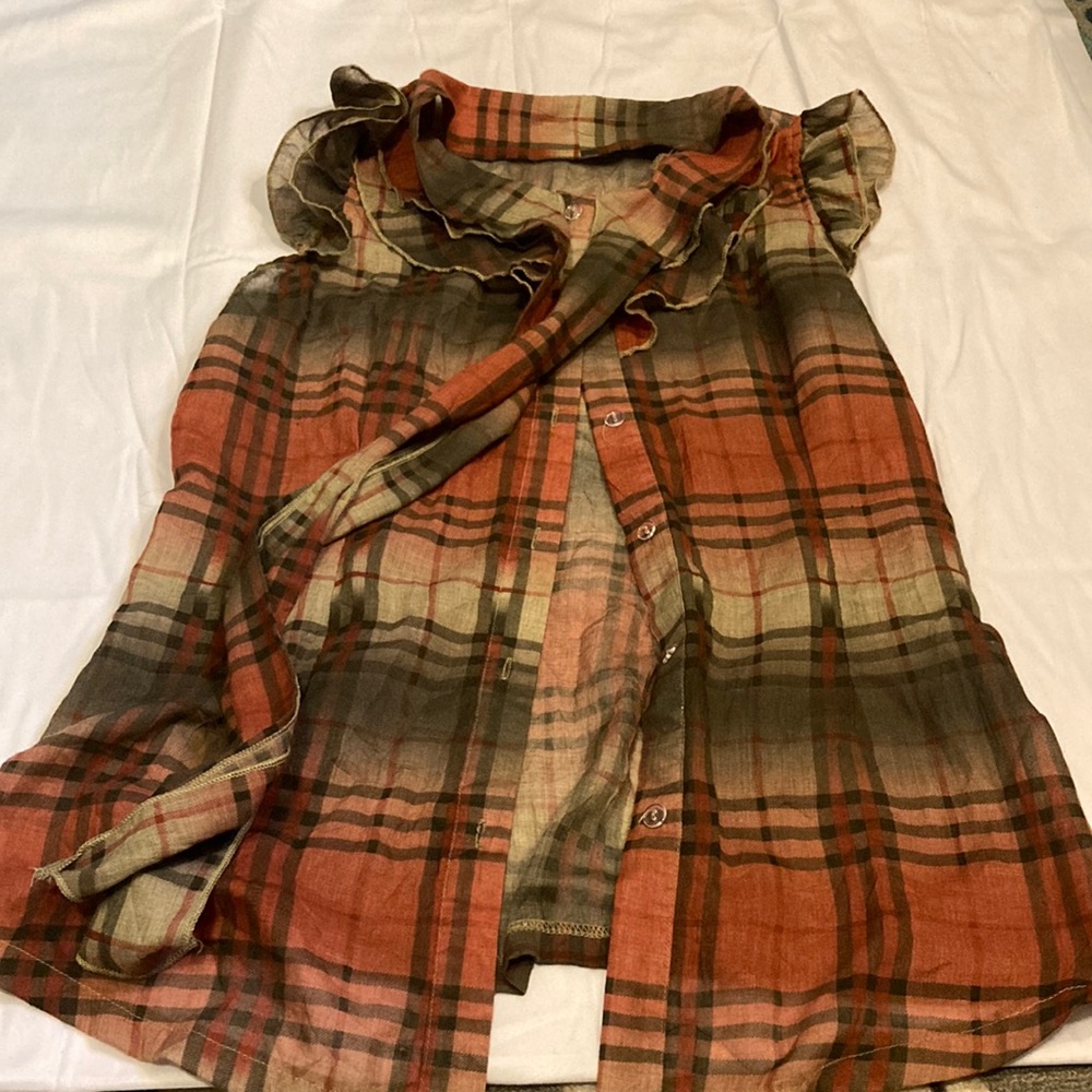 Rachael & Chloe plaid tank top size L